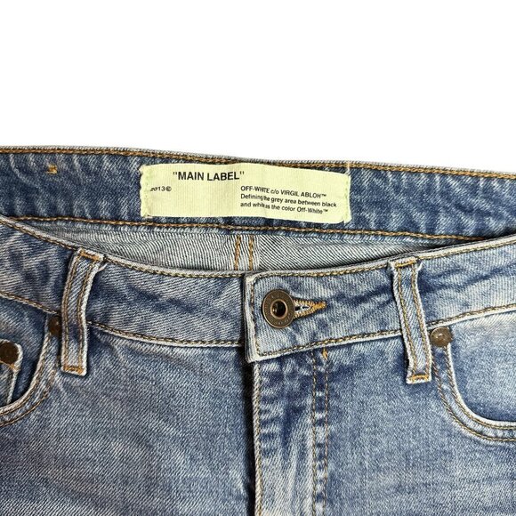 OFF-WHITE Diag Roses 5 Pocket Womens Skinny Jeans Size 27 - Picture 6 of 8